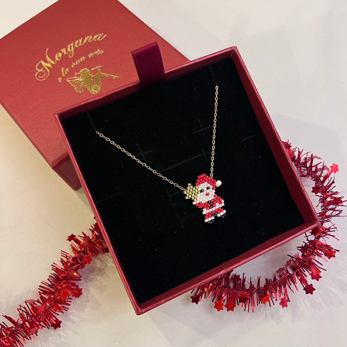 Collana babbo Natale stella