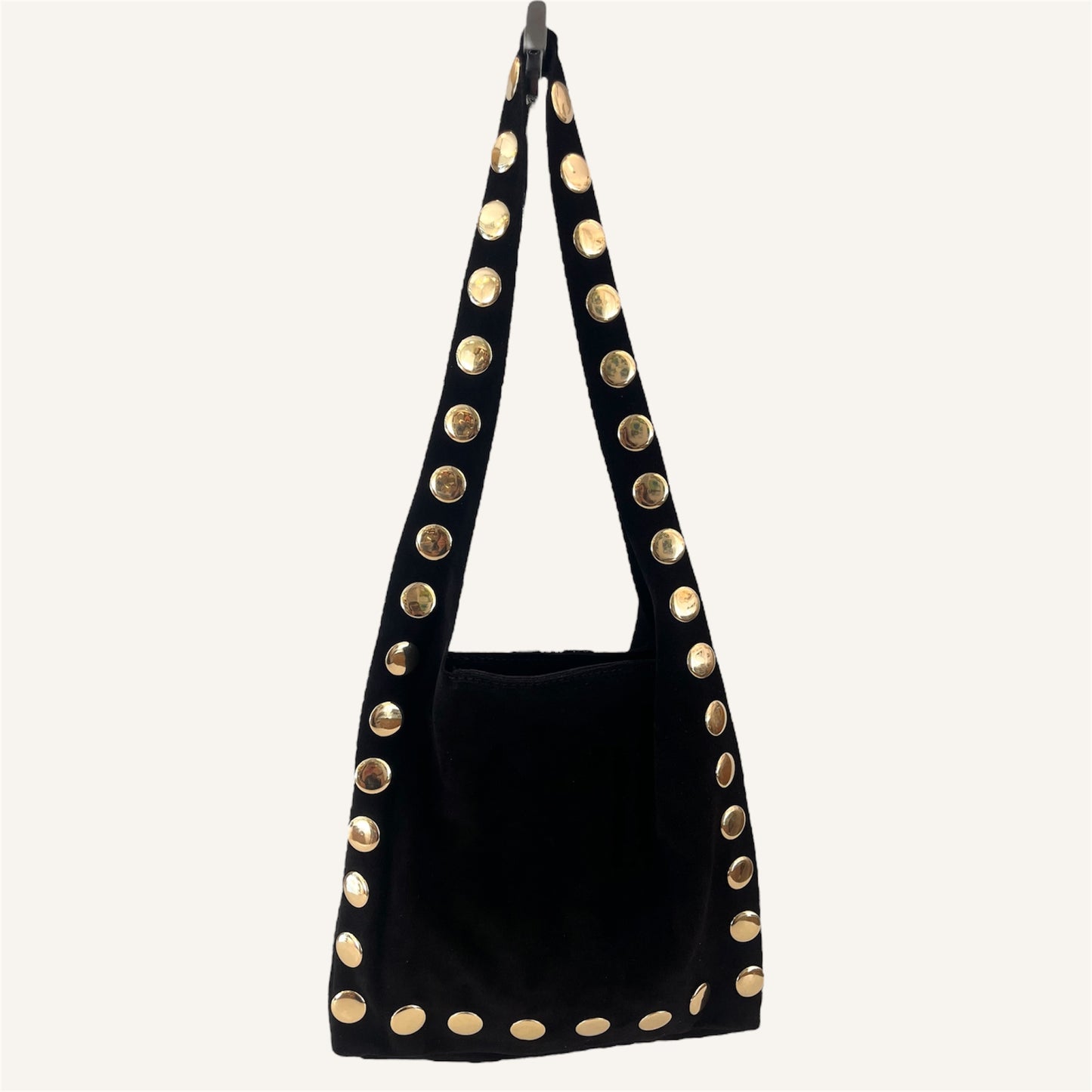 Hobo bag NERA con borchie oro