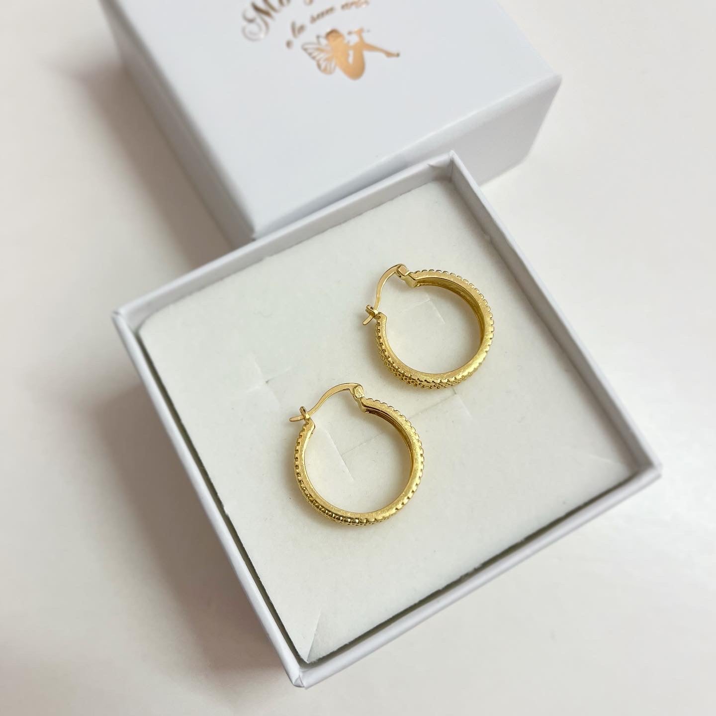 Orecchini Cerchi in argento 925 placato oro giallo 18kt