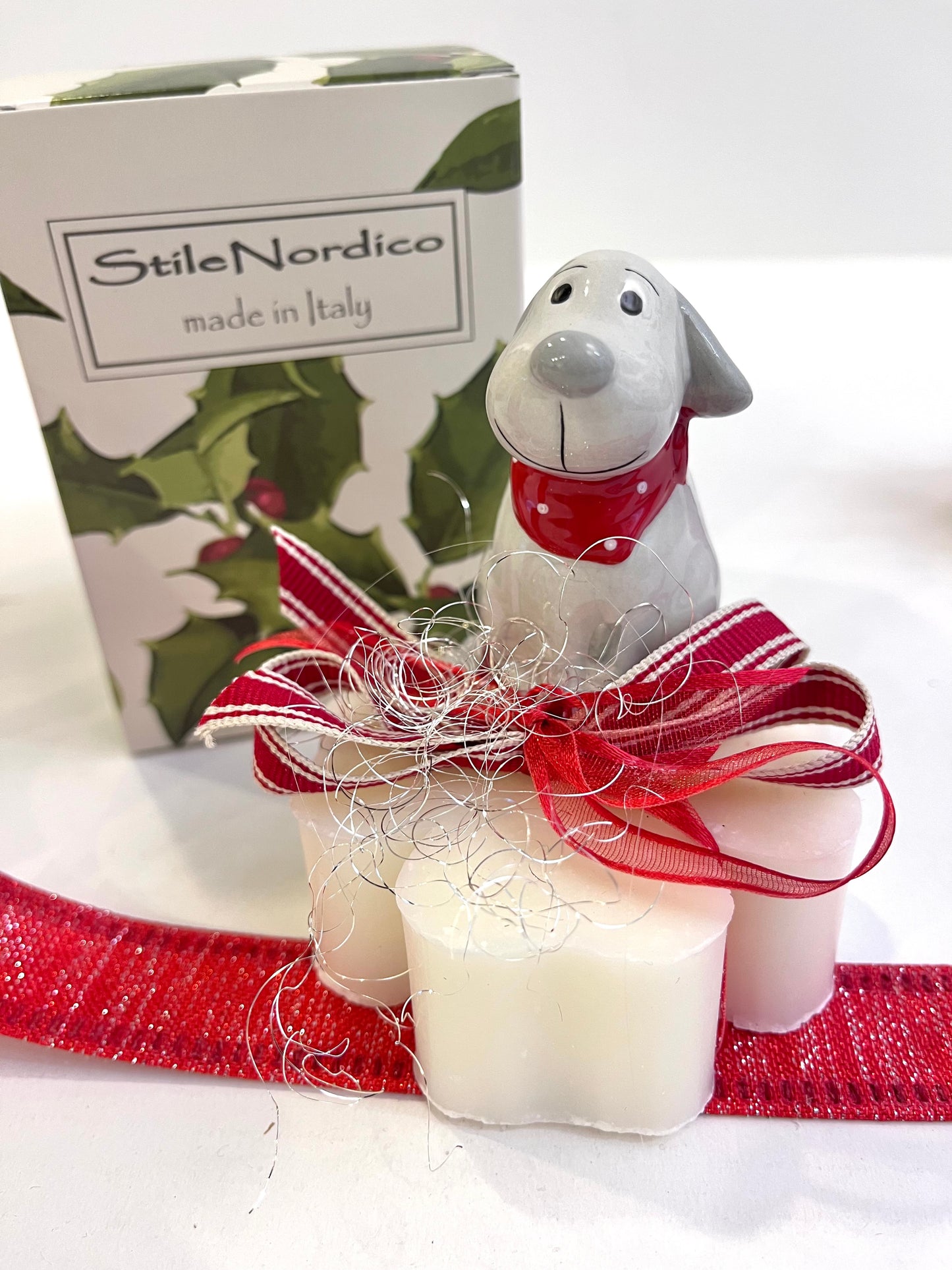 Saponetta cane base bianca