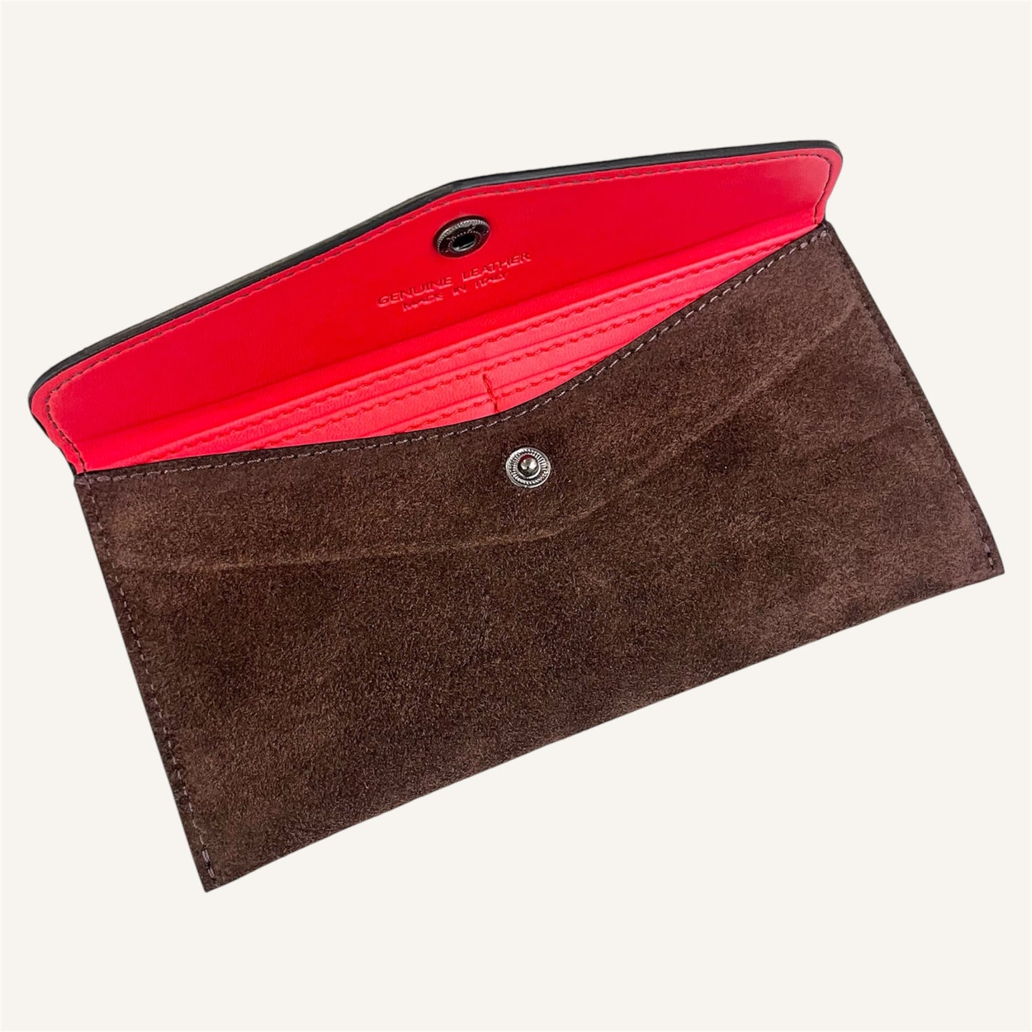 Portafoglio camoscio MARRONE
